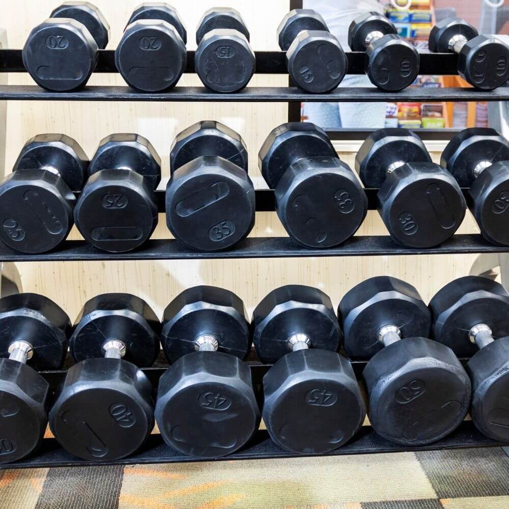 Troy 5 lb to 125 lb 12 Sided Premium Rubber Encased Dumbbell Set (without rack)