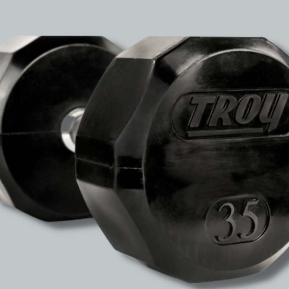 Troy 5 lb to 125 lb 12 Sided Premium Rubber Encased Dumbbell Set (without rack)