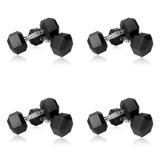 VTX 8-sided Rubber Dumbbells 4 pair custom order