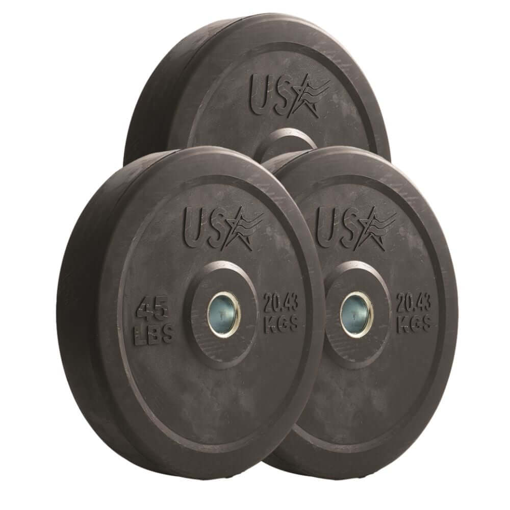 USA Bumper Plate Barbell Sets 45 LBS 20.43 KGS