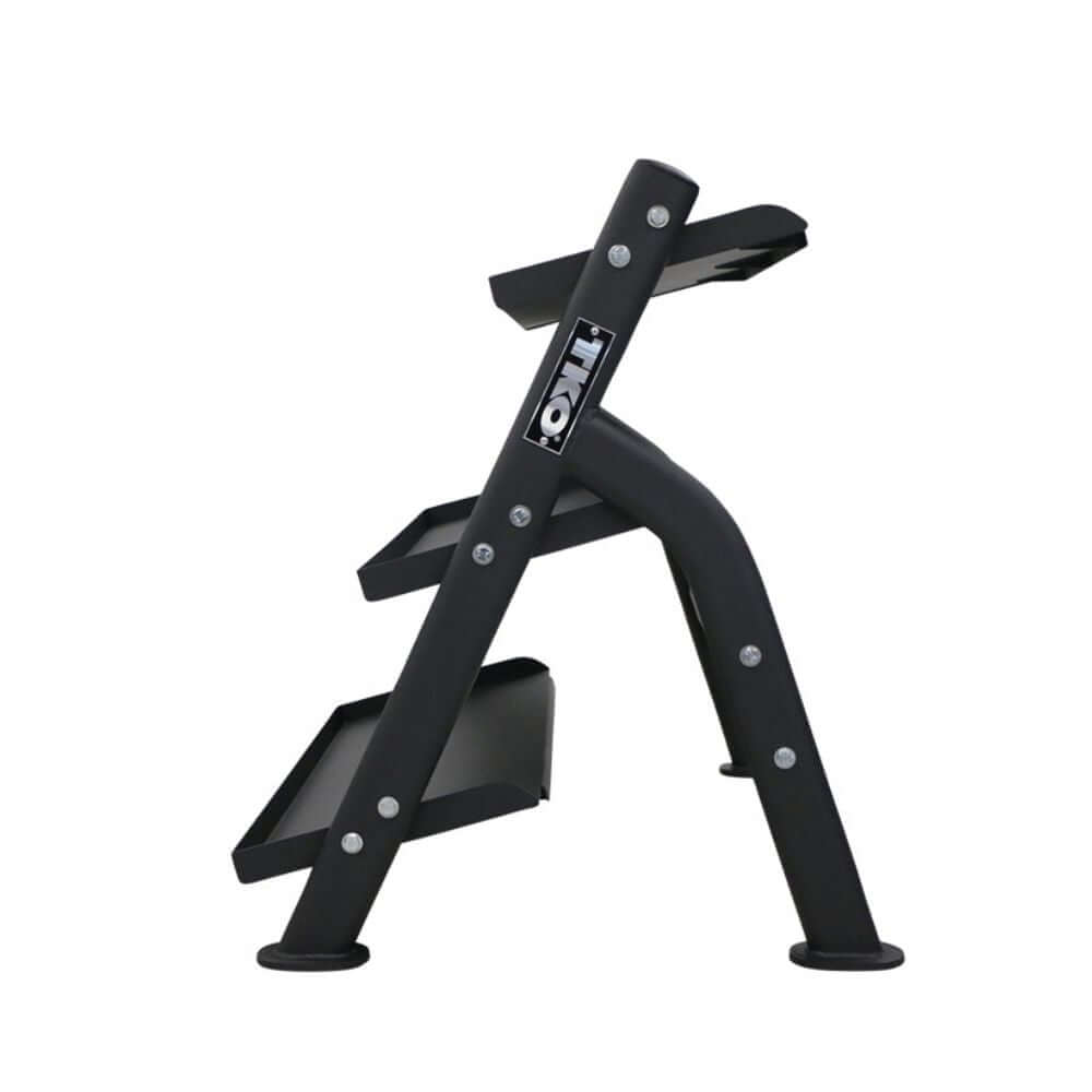 TKO 5 lbs to 50 lbs Straight Handled Hex Virgin Rubber 10 Pair with Rack Options