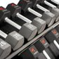 TKO 5 lb to 75 lb Urethane Hex Dumbbell Set with Three Tier Rack