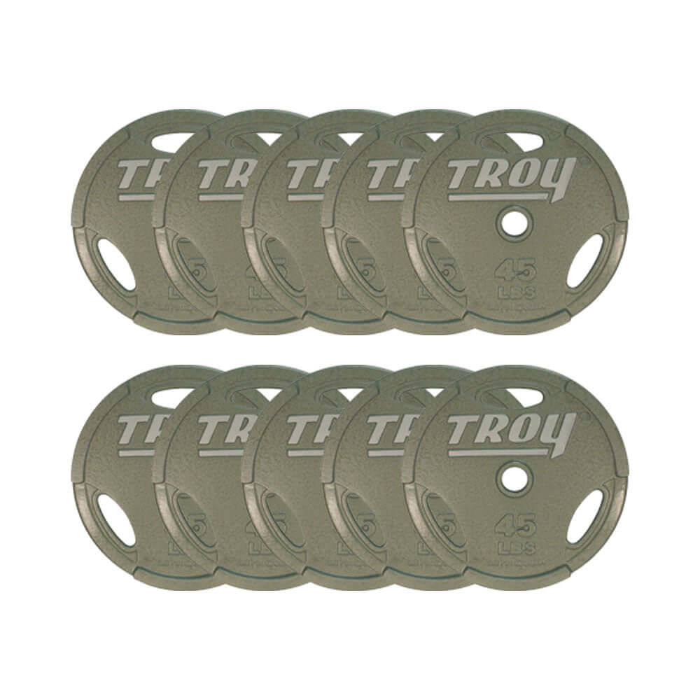 TROY 450 lbs Interlocking Cast Iron Grip Plates Only Set (10 x 45)