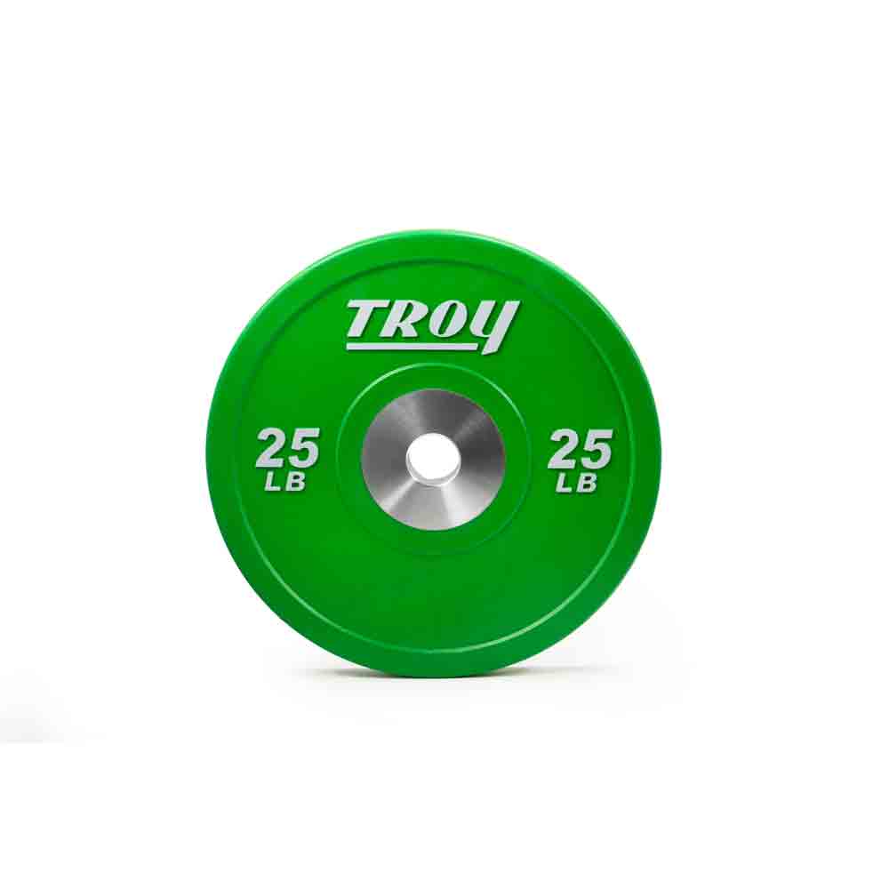 Troy 340 lbs to 680 lbs Colored Competition Style Premium Rubber Bumper Plates