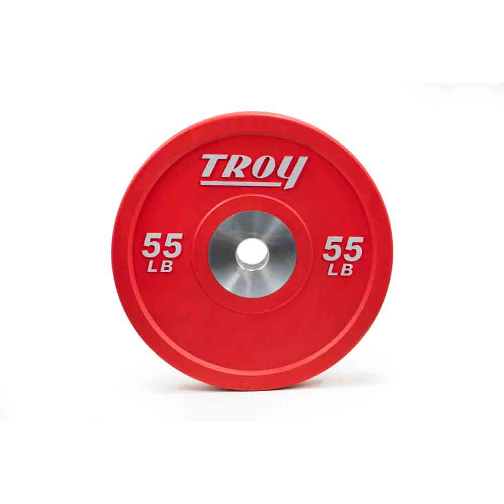 Troy 340 lbs to 680 lbs Colored Competition Style Premium Rubber Bumper Plates