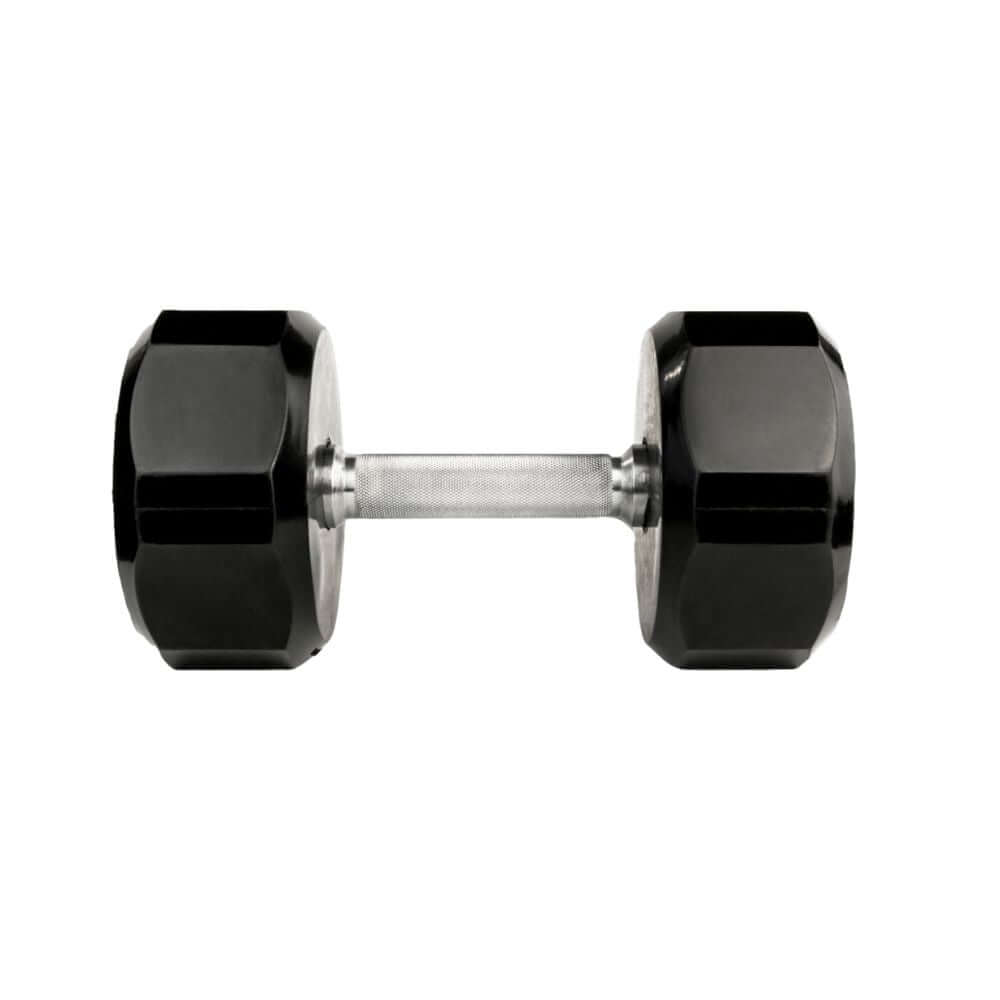 Troy 12 Sided Premium Rubber Dumbbell Set with VTX Rack