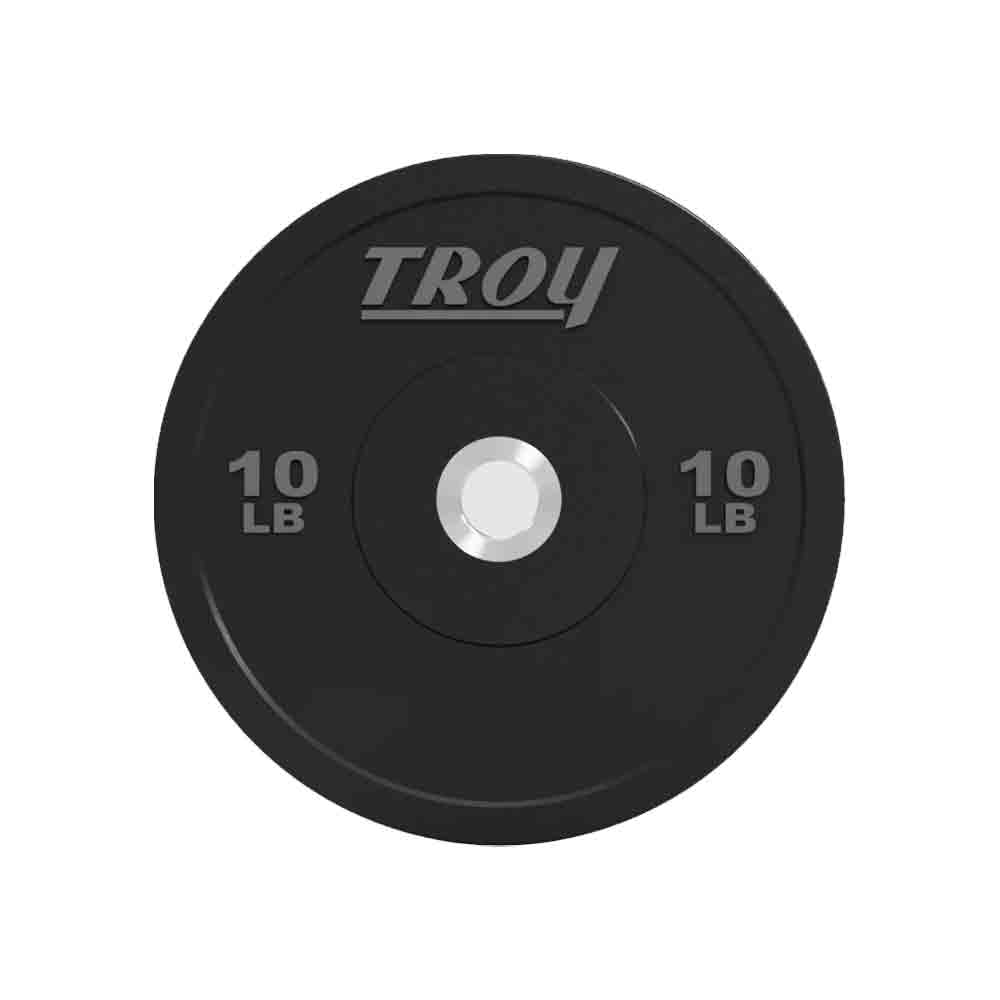 Troy 340 lbs to 680 lbs Black Competition Style Premium Rubber Bumper Plates