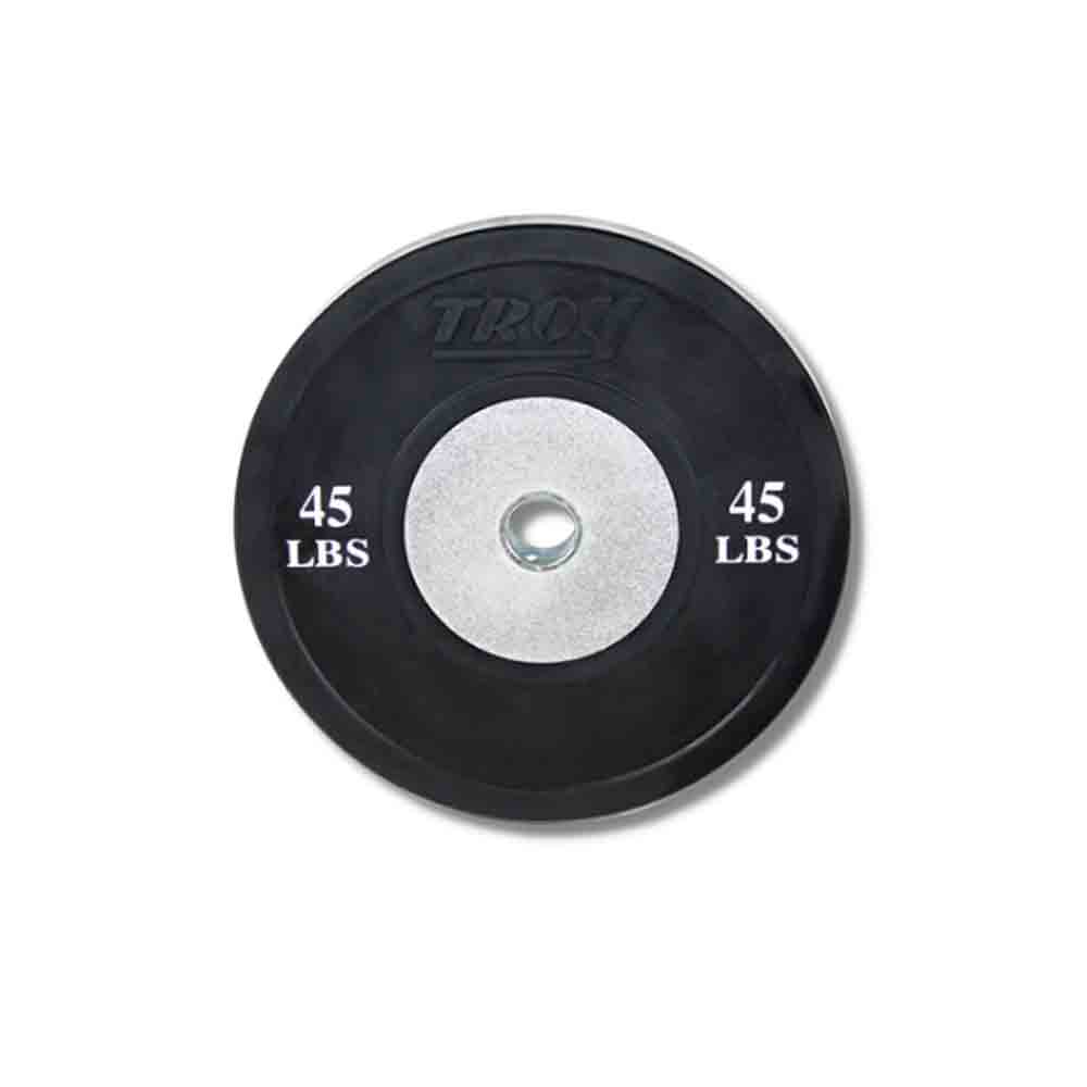 Troy 320 lbs to 640 lbs Black Competition Rubber Bumper Plates Set