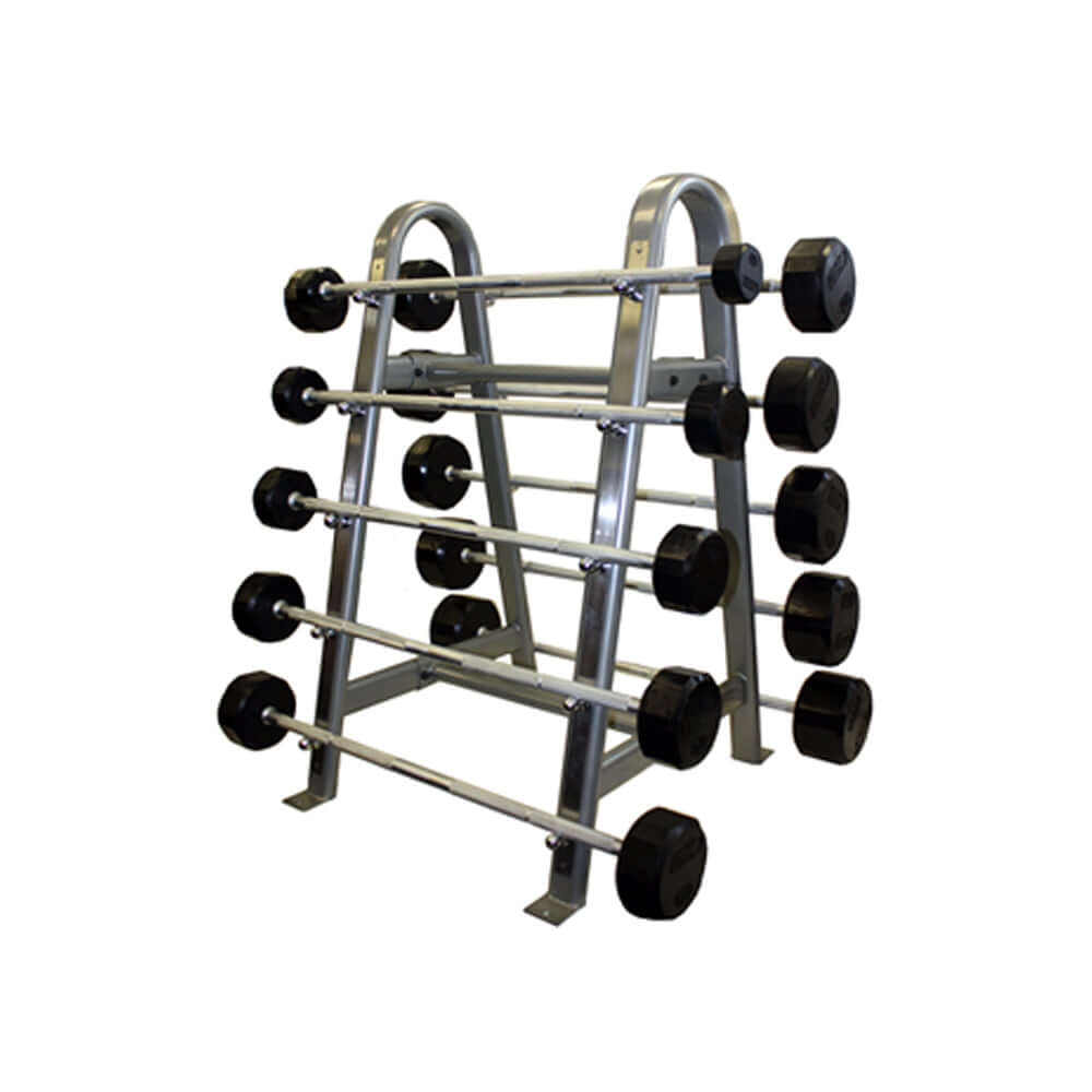 Troy 20lb to 110lb Straight Fixed Barbells Set Rubber Encased
