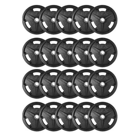 VTX 450 lbs Rubber Grip Plate Set (10 x 45 lbs)