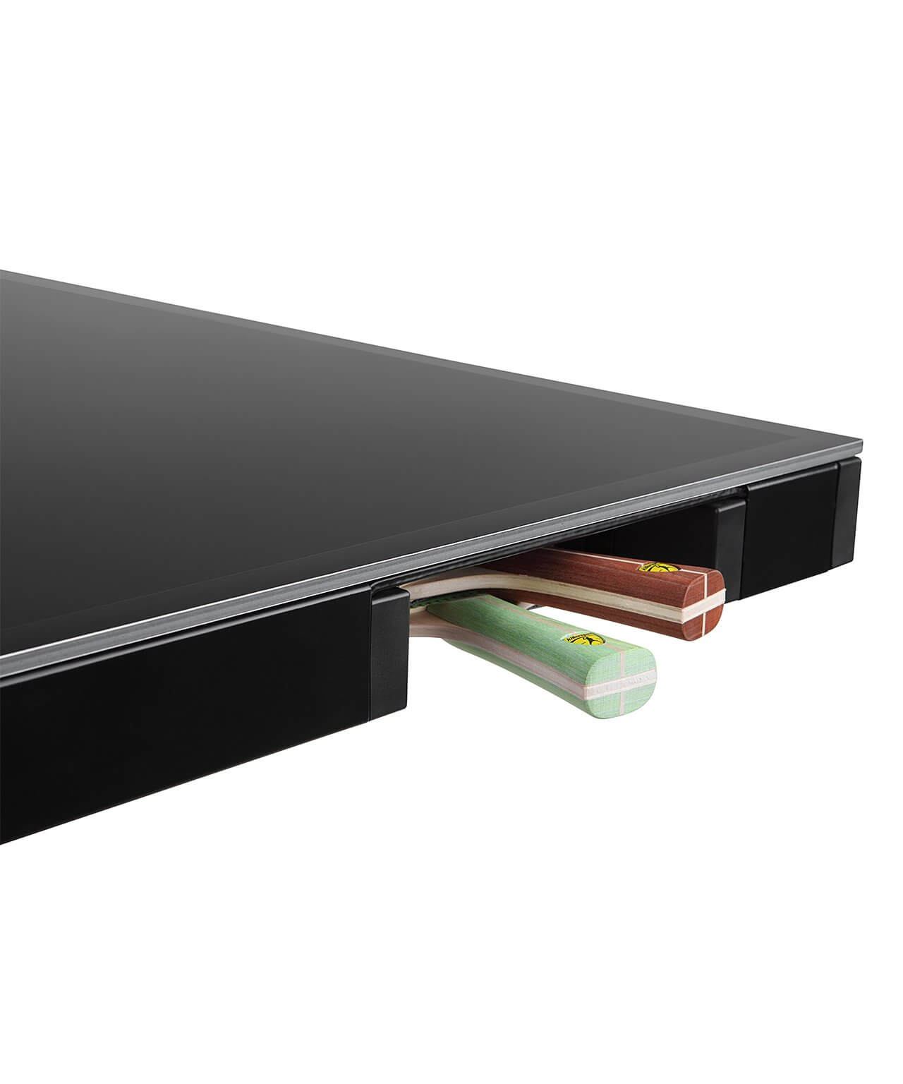 Outdoor Ping Pong Table with Storage Pockets - MyT10 BlackStorm by Killerspin - Gym Gear Direct