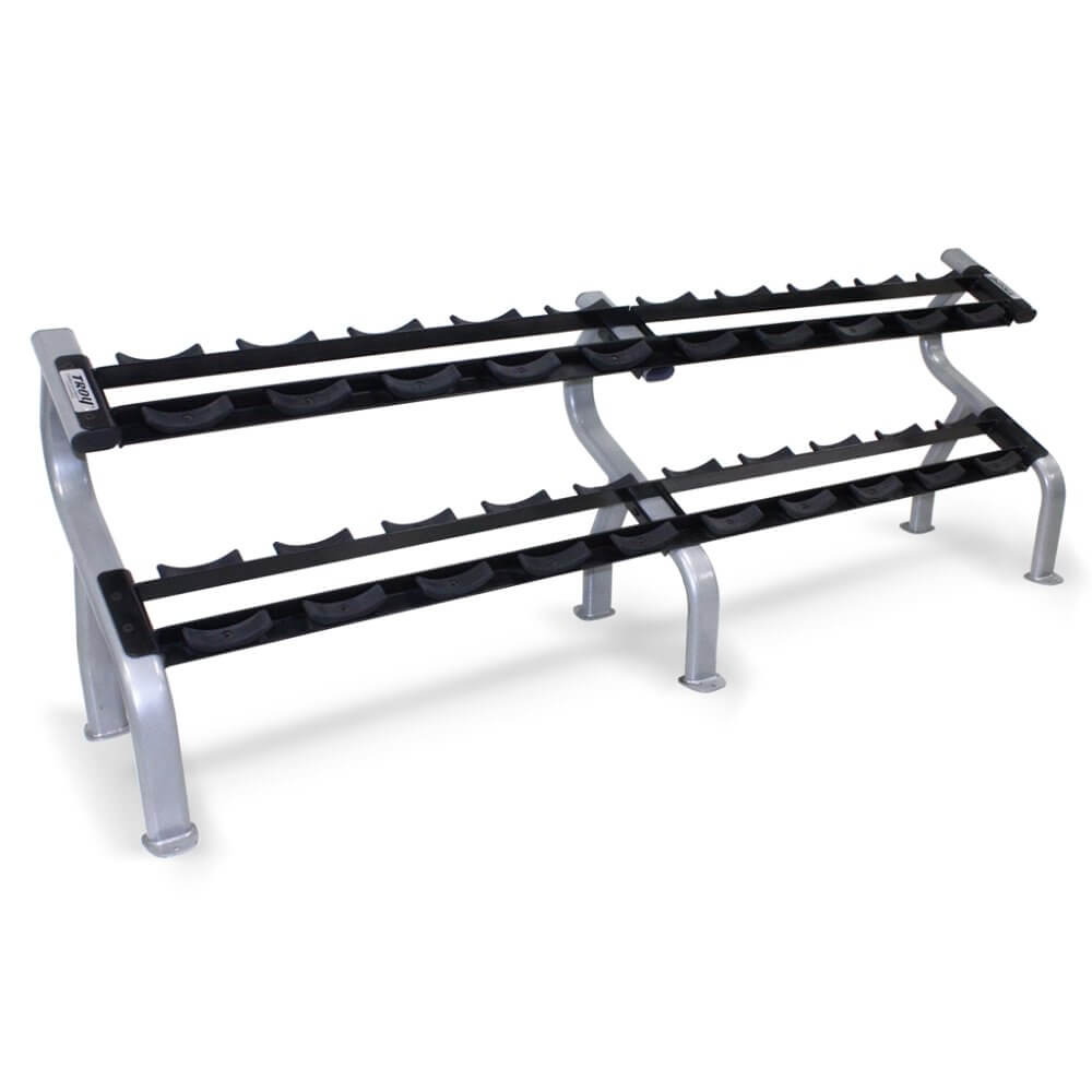 TROY 2-Tier 10 Pair Saddle Dumbbell Rack - Gym Gear Direct