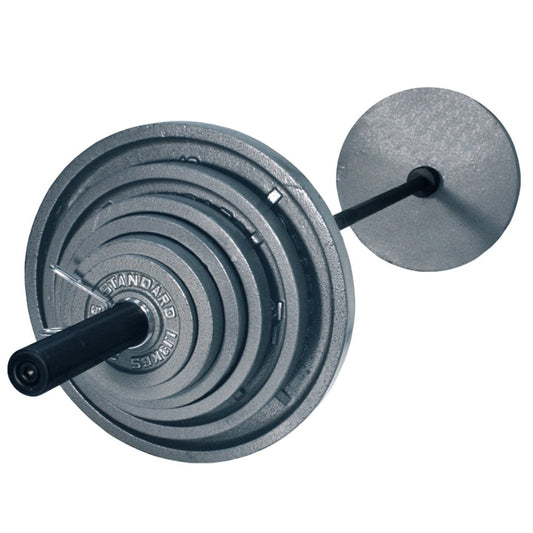 USA Olympic 300lb. Gray Iron Weight Set - Gym Gear Direct