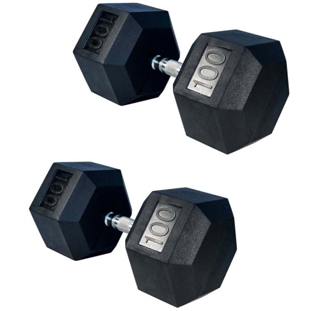 USA 100 lb Hex Dumbbell Set