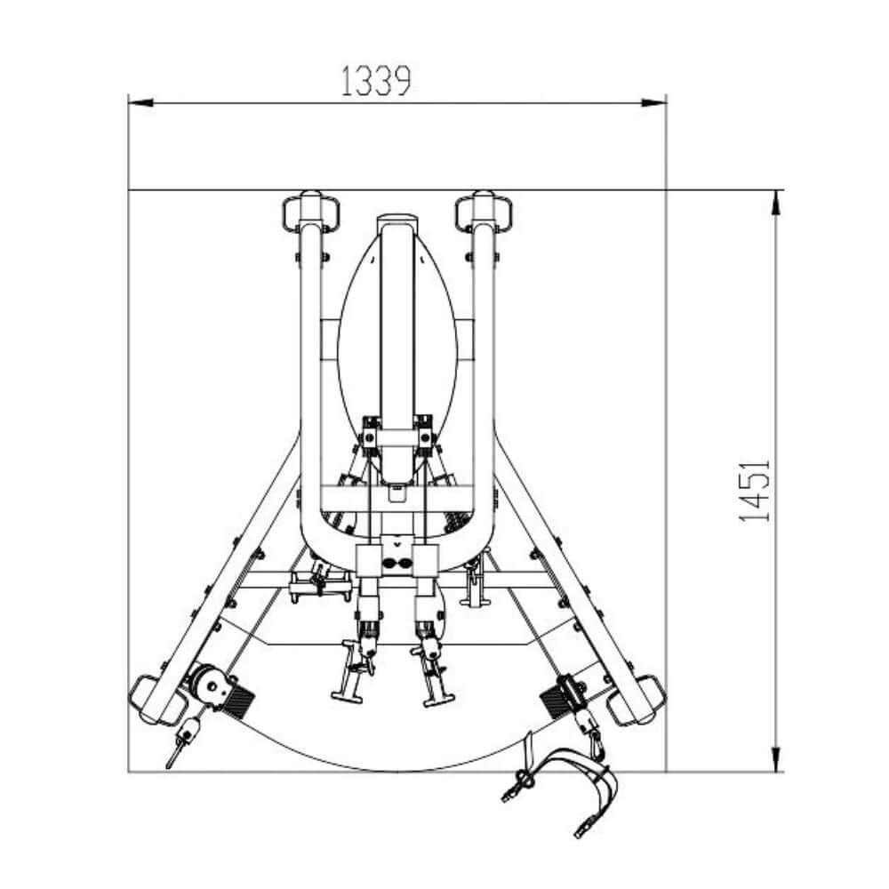 TKO Cable Motion Home Gym with Bench plan