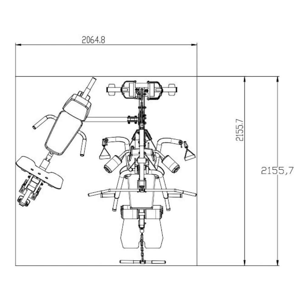 TKO Multi Function Home Gym overall plan