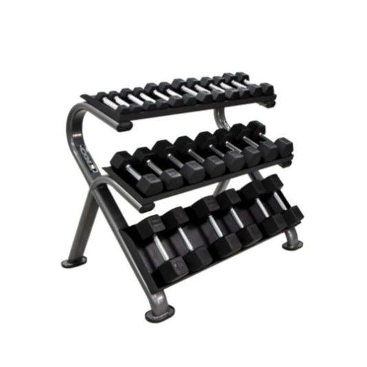 TKO 5 lb to 50 lb Hex Virgin Rubber 10 Pair with Rack Options