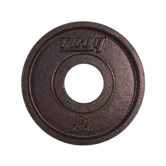 Troy 2.5 lb black cast iron Olympic plate