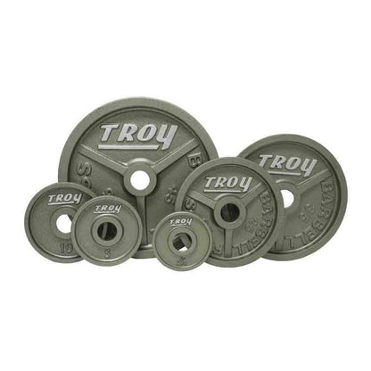 Troy 245 lb Troy gray cast iron wide rim Olympic plates