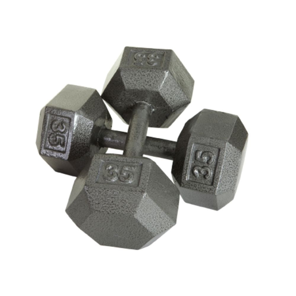 USA 35 lb Iron Hex Dumbbell