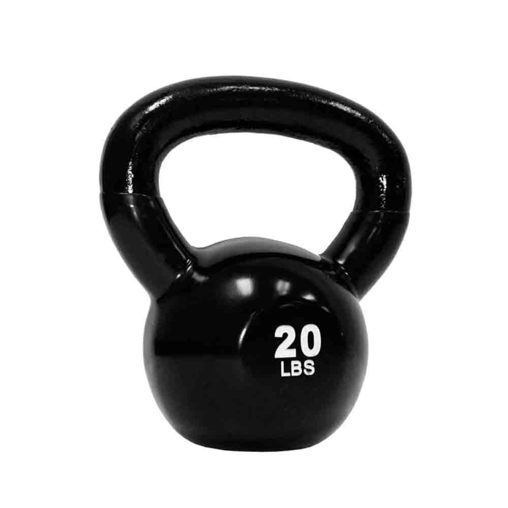 TKO 5 lbs to 50 lbs 10 Piece Vinyl Coated Kettlebells with Rack