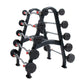 TKO 20 lb to 60 lb Straight & EZ Curl Fixed Barbell Set with Rack