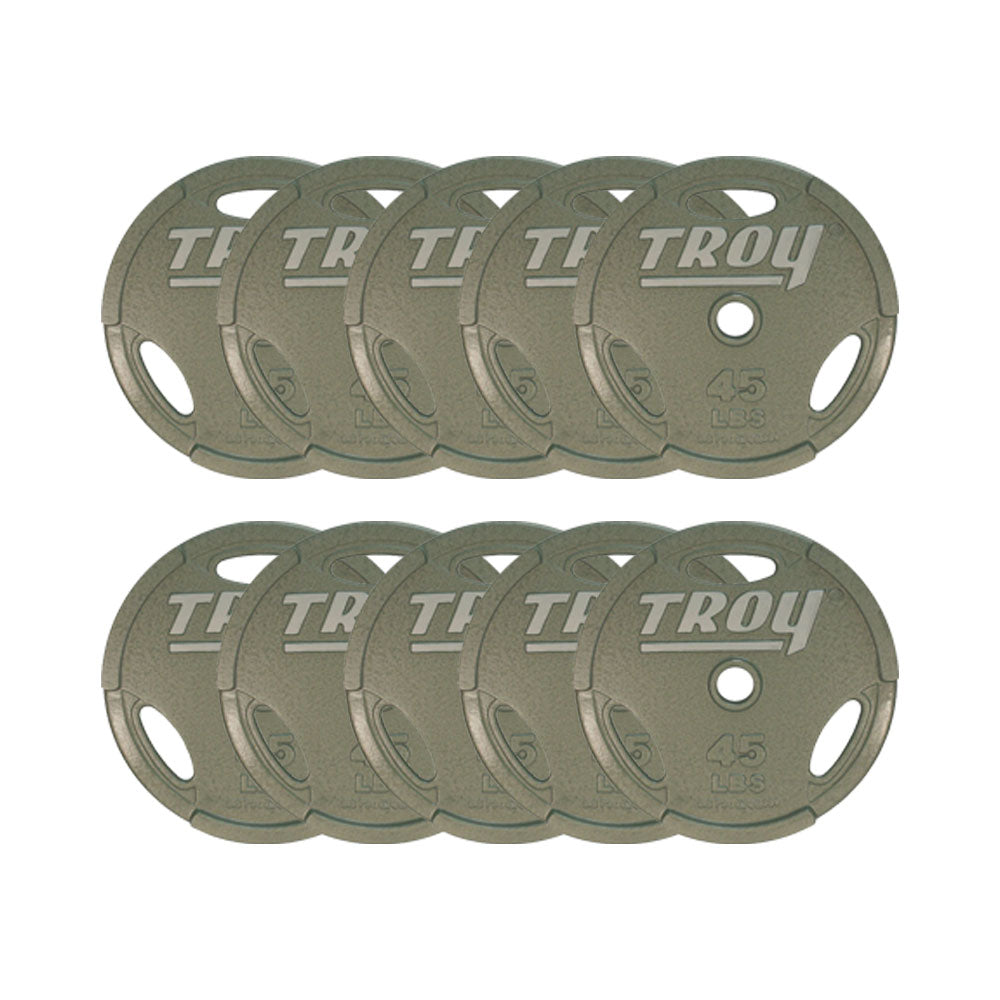 TROY 450 lbs Interlocking Cast Iron Grip Plates Only Set (10 x 45)