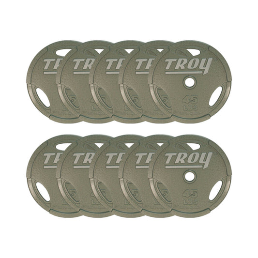 TROY 450 lbs Interlocking Cast Iron Grip Plates Only Set (10 x 45)