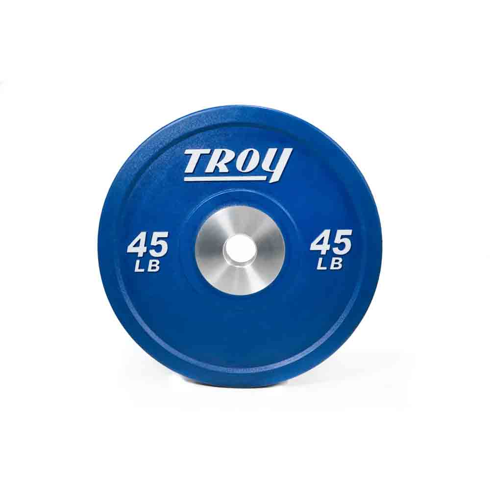 Troy 340 lbs to 680 lbs Colored Competition Style Premium Rubber Bumper Plates
