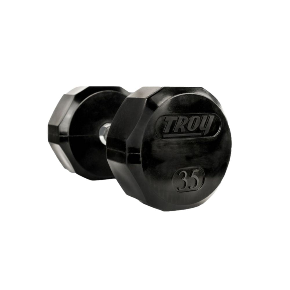 Troy 35 lb 12 sided rubber dumbbell