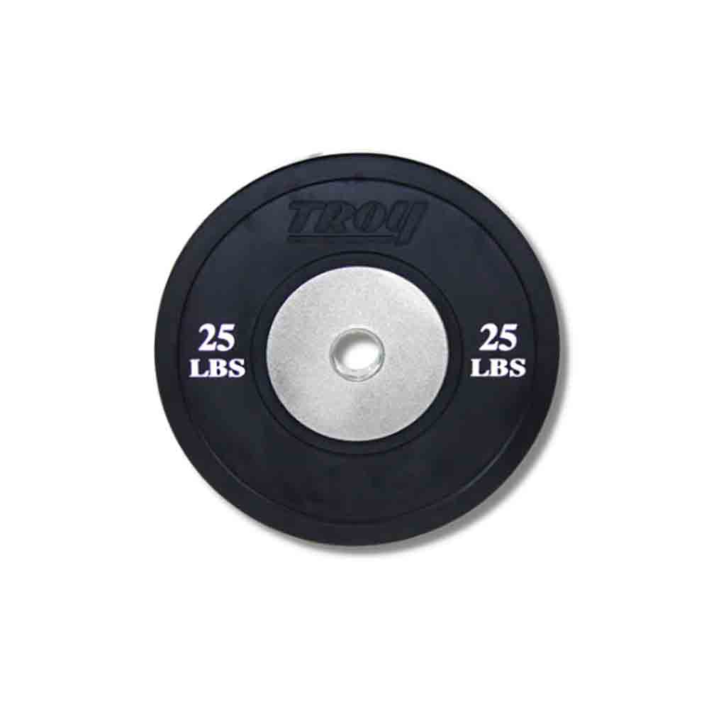 Troy 320 lbs to 640 lbs Black Competition Rubber Bumper Plates Set