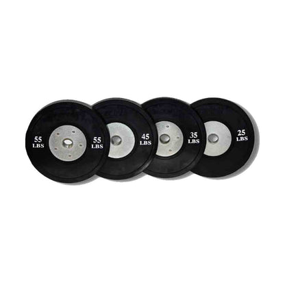 Troy 320 lbs to 640 lbs Black Competition Rubber Bumper Plates Set
