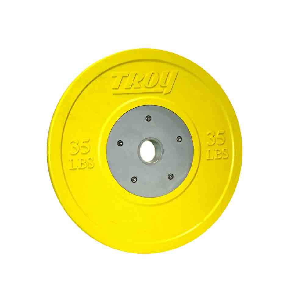 Troy 320 lbs to 640 lbs Colored Competition Rubber Bumper Plates Set