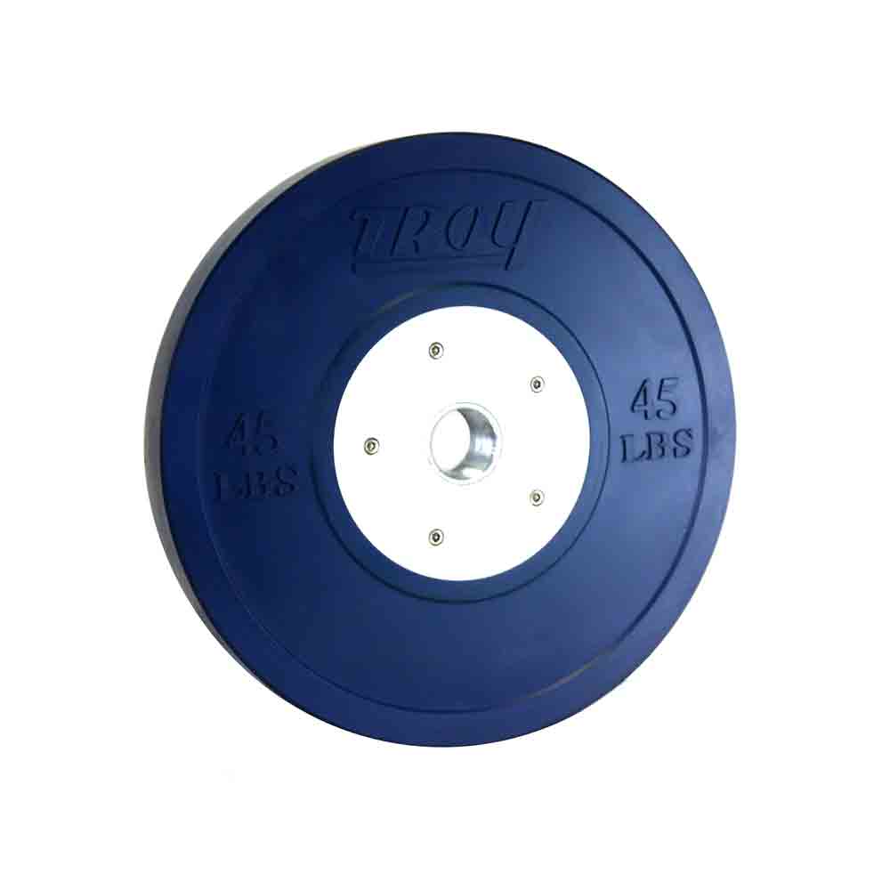 Troy 320 lbs to 640 lbs Colored Competition Rubber Bumper Plates Set
