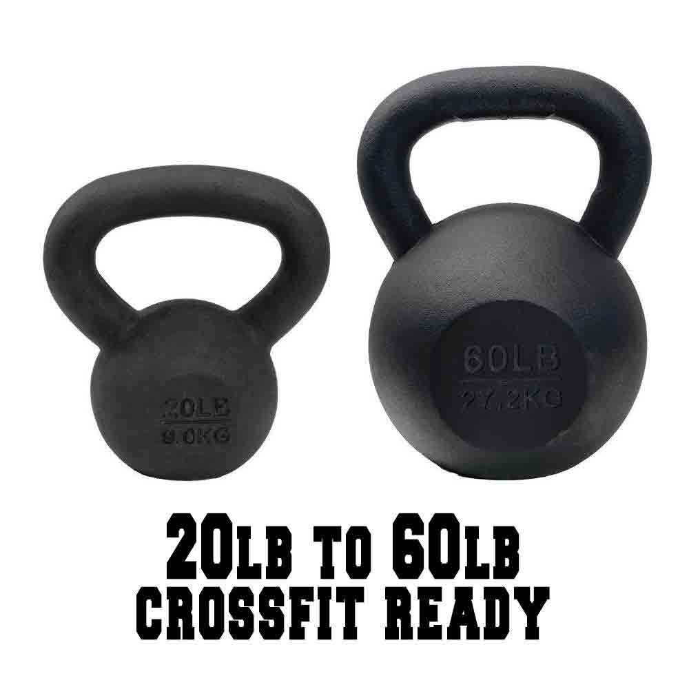 VTX Kettlebell Set 20 lb to 60 lb Pairs 