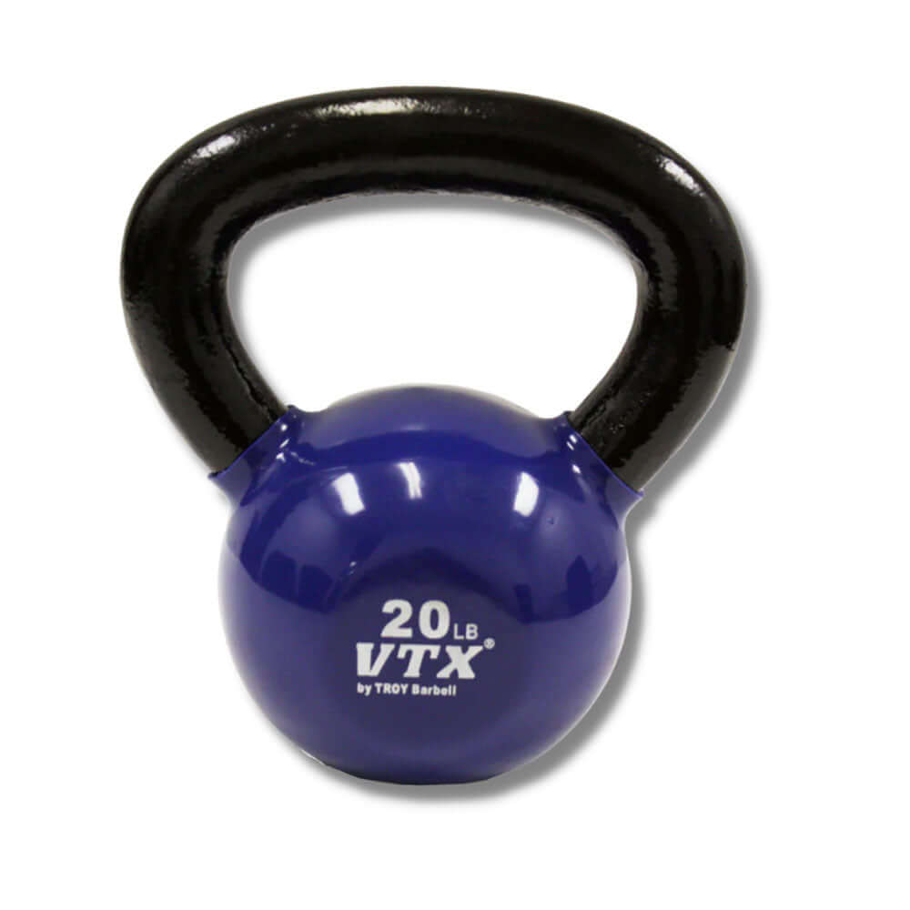 VTX 5 lbs to 30 lbs 8 piece Vinyl Kettlebell Set with Vertical Rack