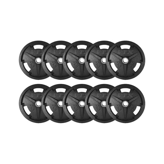 VTX 450 lb 10 x 45 lb Rubber Grip Plate Only Set