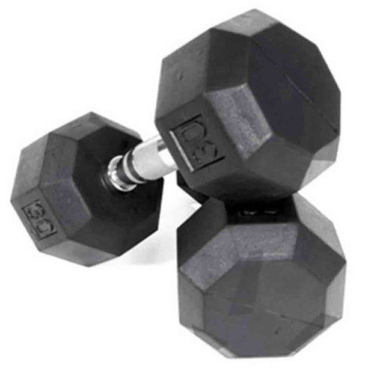 VTX by Troy 5 lb to 100 lb 8 Sided Rubber Encased Dumbbell Set
