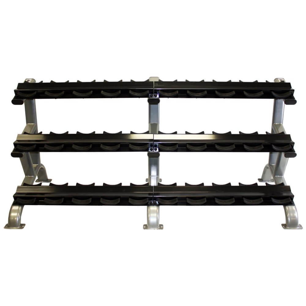 TROY 3-Tier 15 Pair Saddle Dumbbell Rack - Gym Gear Direct