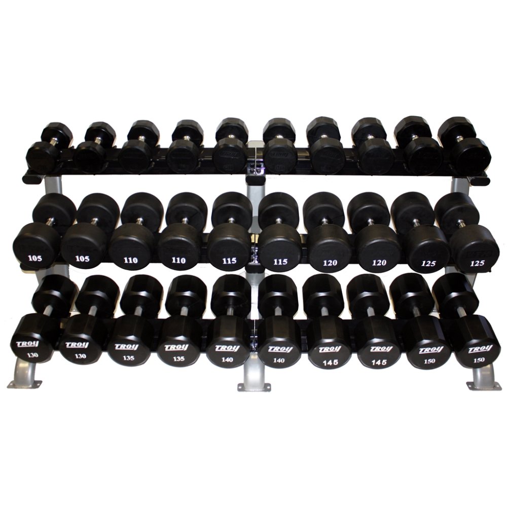 TROY 3-Tier 15 Pair Saddle Dumbbell Rack - Gym Gear Direct