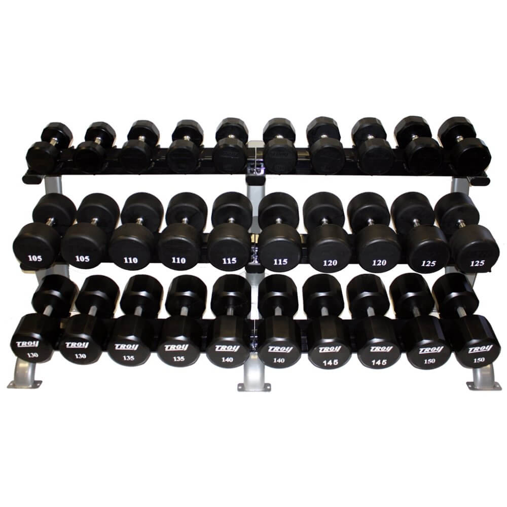 TROY 3-Tier 15 Pair Saddle Dumbbell Rack - Gym Gear Direct