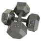 USA 5-50 lb. Iron Hex Dumbbell Set with Rack - Gym Gear Direct