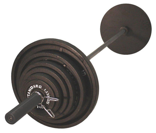 USA Olympic 300lb. Black Iron Weight Set - Gym Gear Direct