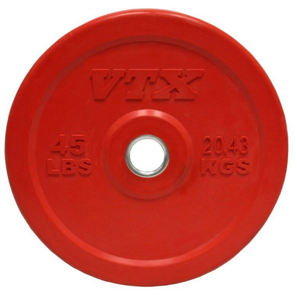 VTX Colored 275lb. Olympic Bumper Plate Weight Set - Gym Gear Direct