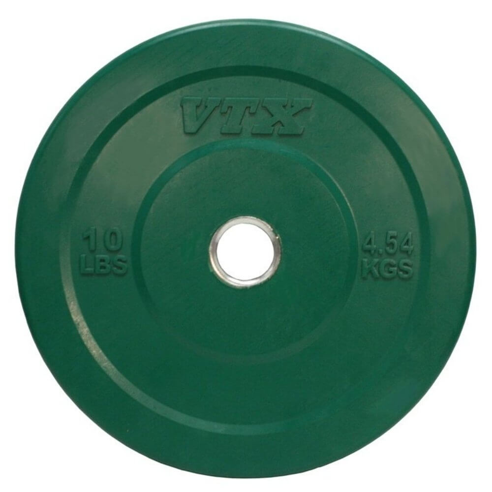 VTX Colored 275lb. Olympic Bumper Plate Weight Set - Gym Gear Direct