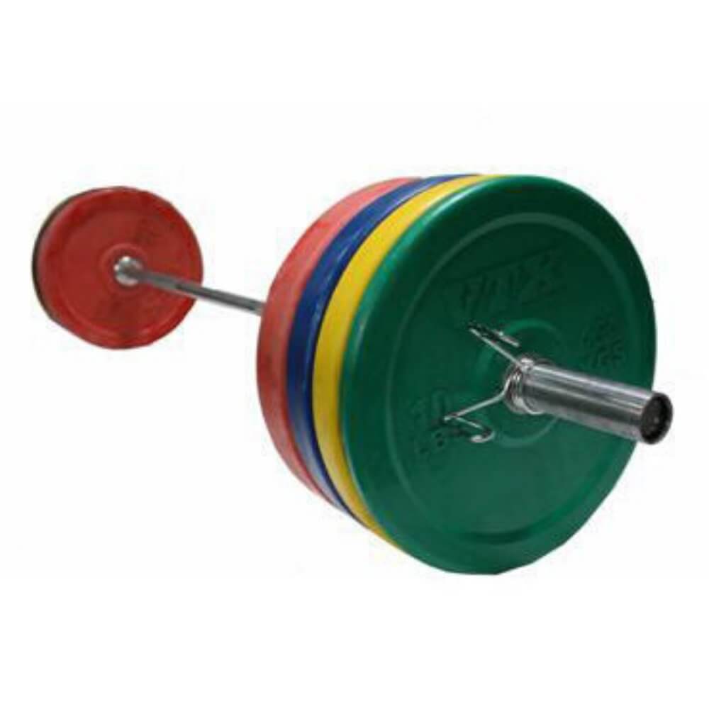 VTX Colored 275lb. Olympic Bumper Plate Weight Set - Gym Gear Direct