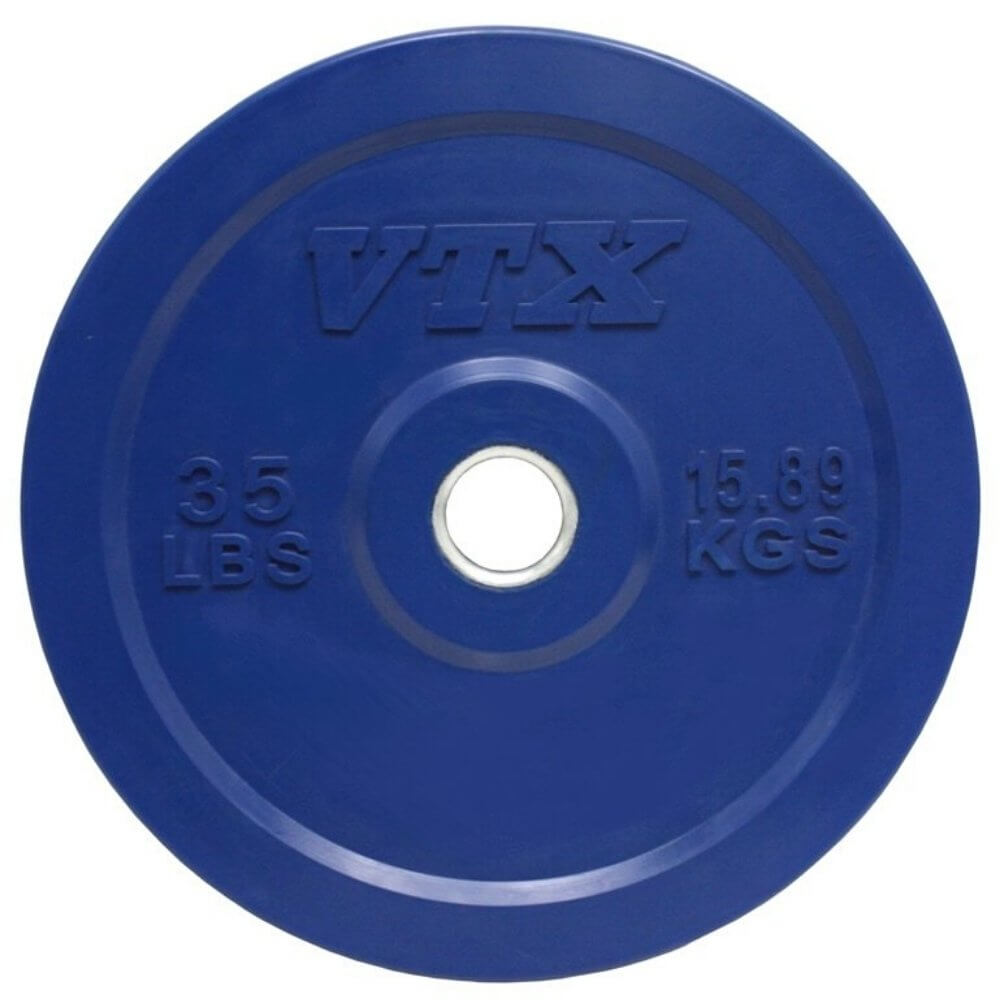 VTX Colored 275lb. Olympic Bumper Plate Weight Set - Gym Gear Direct