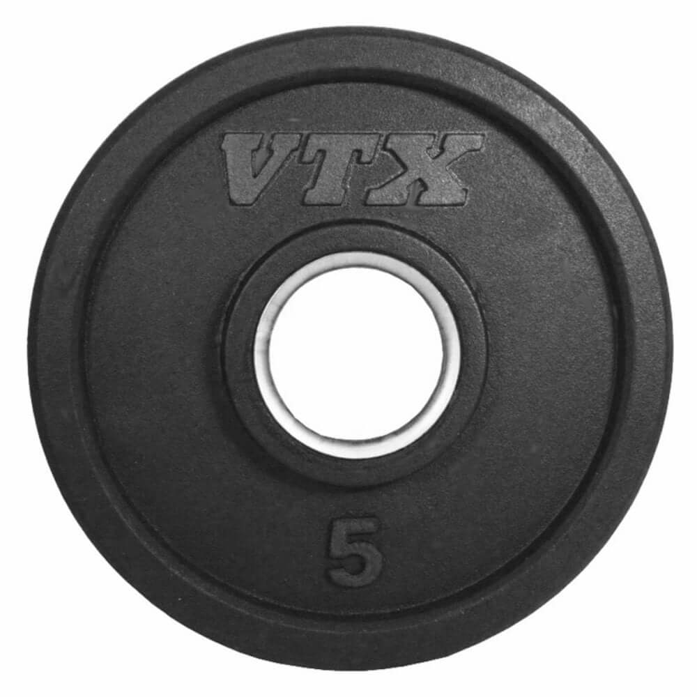 VTX Olympic 300lb Rubber Grip Plate Barbell Set - Gym Gear Direct